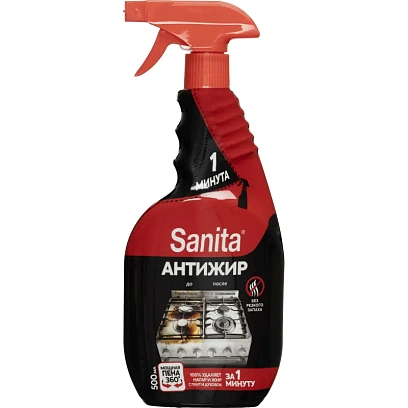 Чистящее средство для кухни Sanita спрей для кухни 1 МИНУТА 500 мл