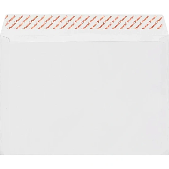 Конверт белый С4 стрип 229х324 100г без внут.зап. КОМУС 500шт/ уп
