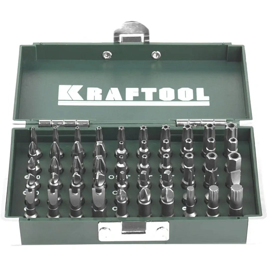 Набор бит KRAFTOOL X-Drive кованых, Cr-Mo, 50 предм, в боксе (26065-H50)