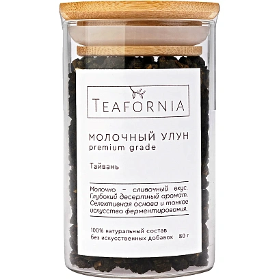 Чай Teafornia рассыпной Молочный улун, стекло малое, 80г