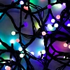 Гирлянда светодиодная Мультишарики 13мм, 20м,черный ПВХ, 200, RGB 303-509-1