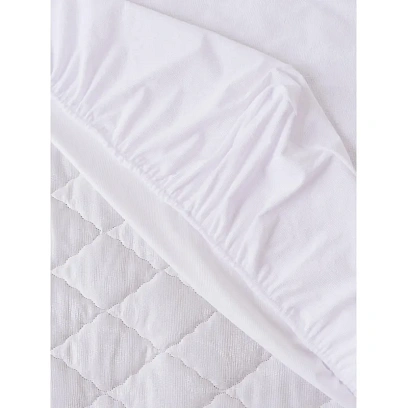 Наматрасник Luscan 90х200, махра, водонепроницаемый, чехольный, белый