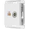 Розетка 2-ая TV+комп. RJ45 кат. 5Е SE AtlasDesign Белый (ATN000189)