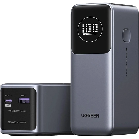 Внешний аккумулятор UGREEN PB724 (35526B)12000mAh 100W Quick Charging серый