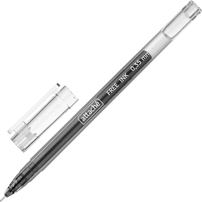 Набор гелевых ручек Attache Free ink, 0,35мм, черн, неавт, б/манж. 12шт/уп