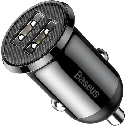 Зарядное устройство Baseus Grain Pro (Dual USB 4.8A ) Black CCALLP-01