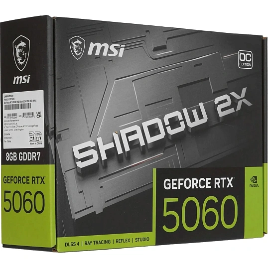 Видеокарта MSI RTX5060 SHADOW 2X OC MAX 8GB GDDR7 128bit 3xDP HDMI