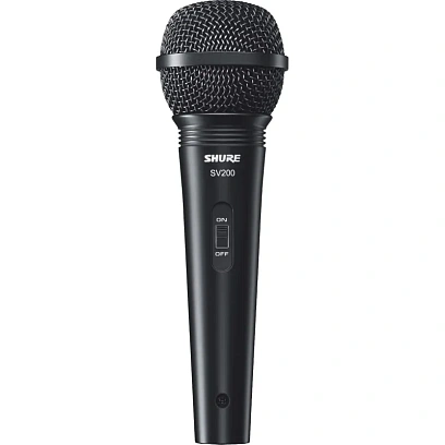 Микрофон Shure SV200-A, вокальный с выкл. и кабелем XLR-XLR