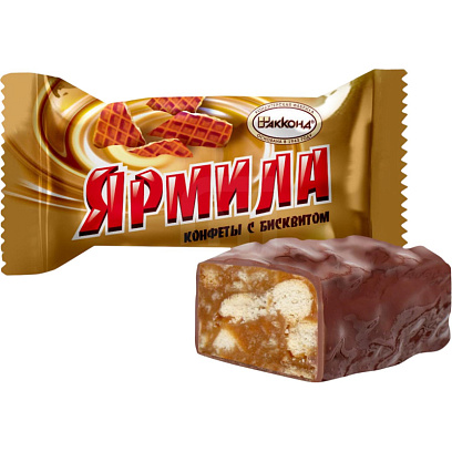 Конфеты шоколадные Акконд Ярмила с бисквитом, 500г