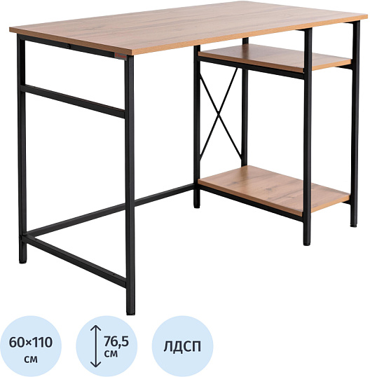 Стол компьютерный TI_Комус Онега 5/600Х1100 чер/ЛДСП дуб вотан