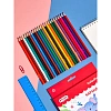 Карандаши цветные 24 цвета Комус Класс ColorPics, трехгранные