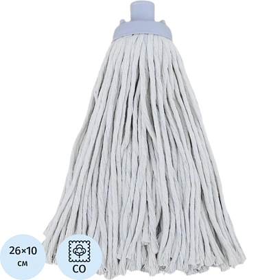 Насадка МОП Алабама верёвочный резьбовой 170г хлопок Лайт белый RK1507