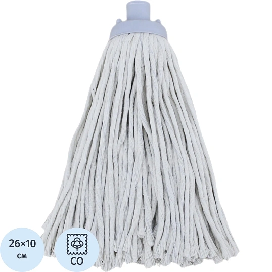 Насадка МОП Алабама верёвочный резьбовой 170г хлопок Лайт белый RK1507