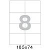 Этикетки самоклеящиеся   105х74 мм/8 шт. на лис.А4  50листов
