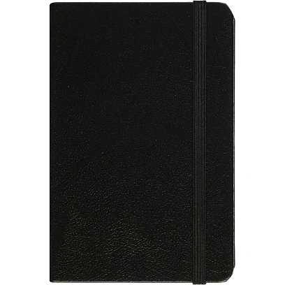 Бизнес-блокнот Attache (100x150 мм) А6, Эссэ,балакр,резин,клетка,черный,80л