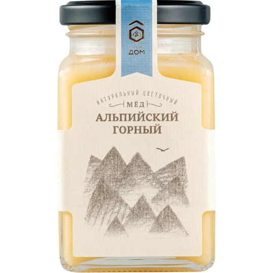 Мед Медовый Дом натуральный цветочный Альпийский горный стекло, 320г