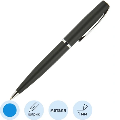 Ручка шариковая автоматическая футляр Sienna 1мм черный  корпус 20-0220/01