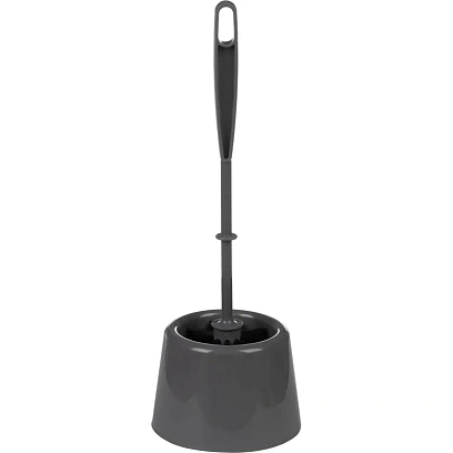 Ершик для унитаза AZUR с подставкой Мини, сер. с черн. Щетиной