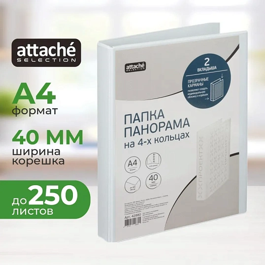 Папка Панорама на 4-х кольцах  40мм Россия