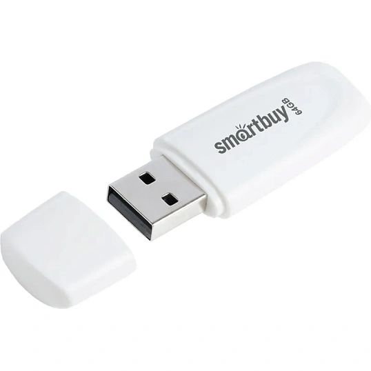 Флеш-память SmartBuy UFD 2.0 064GB Scout White (SB064GB2SCW)