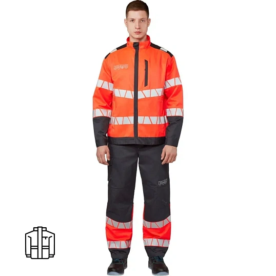 Куртка летняя мужская Равелин красн./графит (р.64-66) 170-176