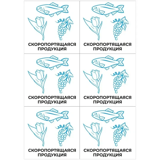 Этикетки самоклеящиеся Скоропорт.продукц. 105х99 6штА4,20л/уп