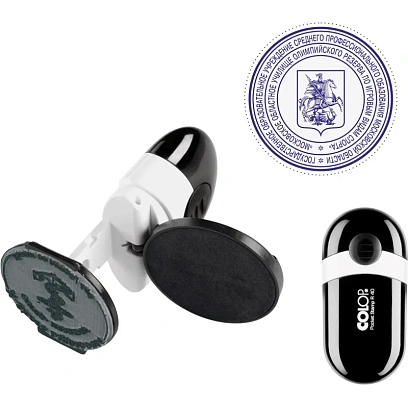 Оснастка для печати кругл. карман. Pocket Stamp R40 черный Colop