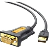 Кабель UGREEN адаптер CR104 USB 2.0 A-DB9 RS-232. 3м, черный (20223)