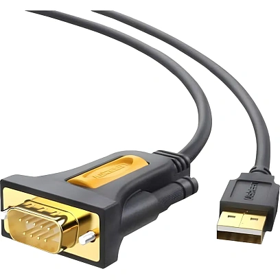 Кабель UGREEN адаптер CR104 USB 2.0 A-DB9 RS-232. 3м, черный (20223)