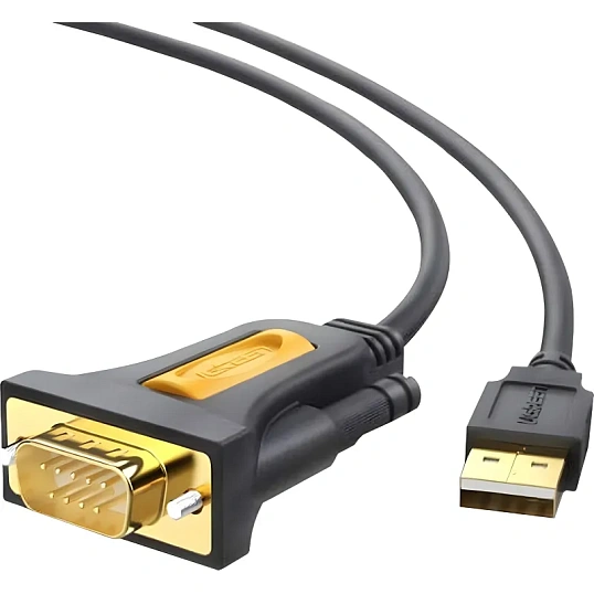 Кабель UGREEN адаптер CR104 USB 2.0 A-DB9 RS-232. 3м, черный (20223)