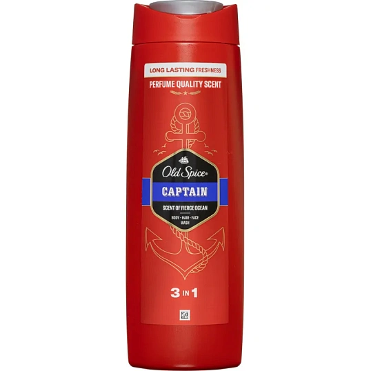 Гель для душа OLD SPICE гель д/душа+шампунь 3в1 Captain 400мл