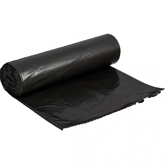 Мешки для мусора ПВД 220л 35мкм 10шт/рул черные 83х110см