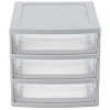 Бокс с выдвижными лотками А6 175х186х214мм 3выдв.отд, светло-сер. 433224030