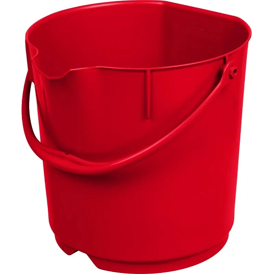 Ведро FBK 15л красное, армир. пластик противоударный, круглое, 80101-3