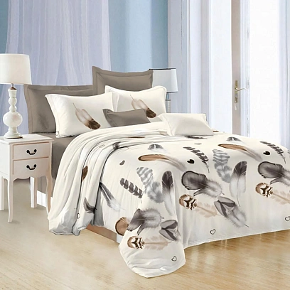 Постельное белье 1,5сп микросат(наволочки70х70-2 шт) -2137 Муна