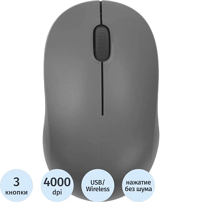 Мышь компьютерная UGREEN беспр. M331 (65627) Multi-mode BT&GHz серый