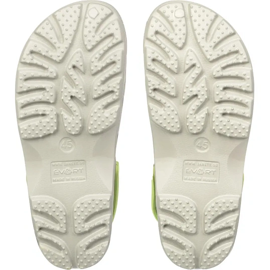 Сабо мужские EVART Ола дымчато-серый/салатовый р.44