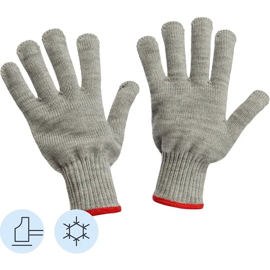 Перчатки защитные КОМУС зимние акриловые без ПВХ цв.серый