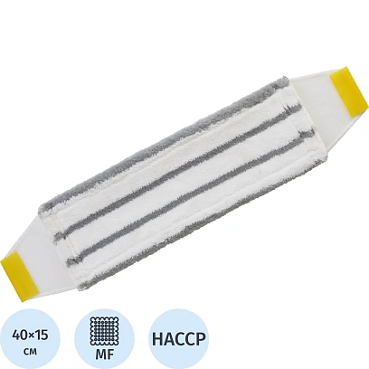 Насадка МОП SYR микрофибра д/влаж уборки с жестк абраз 40см желтая 993951