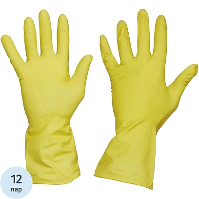 Перчатки резиновые AVIORA (402-567) р.M 12пар/уп