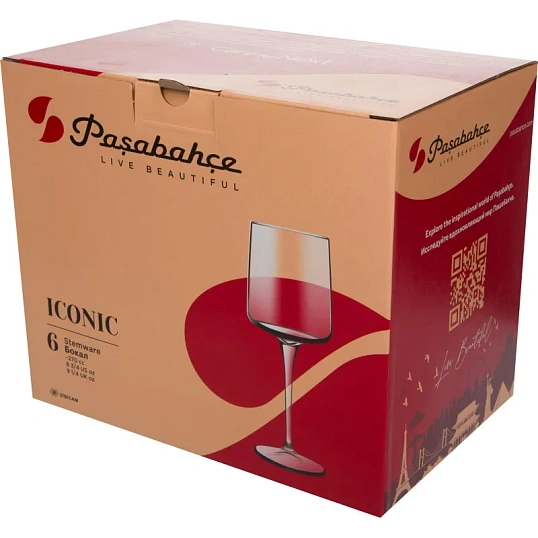 Набор бокалов АЙКОНИК 270 мл для вина, стекло,6 шт