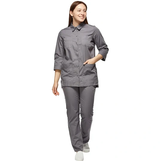 Костюм для горничных и уборщиц жен.У26 КБР серый 54 (170-176)