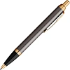 Ручка шариковая Parker IM Grey GT 1мм,кнопочная,синий,подарочн.кор, 2214613