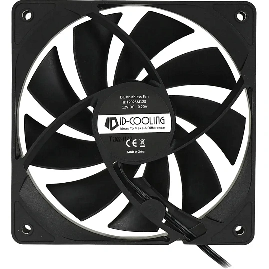 Вентилятор ID-Cooling FL-12025K 120x120mm черный 3-pin 21dB 145gr Ret