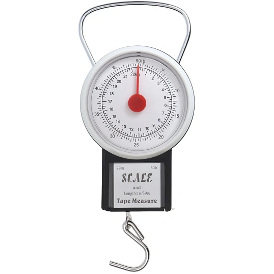 Весы -безмен механические, до 22 кг, цена деления 250 г, чёрные