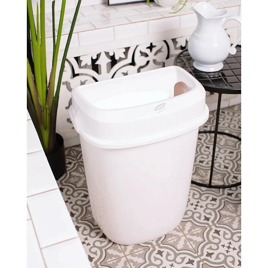 Контейнер для мусора (корзина) Luscan Prof Etalon 12л белый 151041