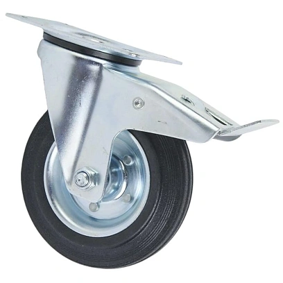 Колесо поворотное усиленное резина SRCB 63 160мм с тормозом 1027197