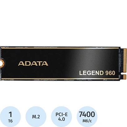 SSD накопитель A-DATA Legend 960 M.2 1Tb, PCI-E 4.0 x4 2280(ALEG-960-1TCS)