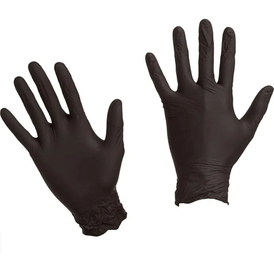 Перчатки однораз. PACLAN нитрил неопудренные черные 407780 р.M 50шт/уп,ПС