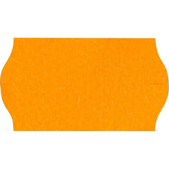 Этикет-лента Эконом 22х12 оранж волна 1000шт/рул 10рул/уп